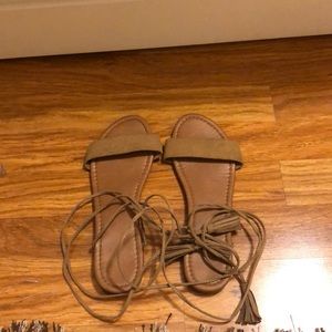 Lace up sandals
